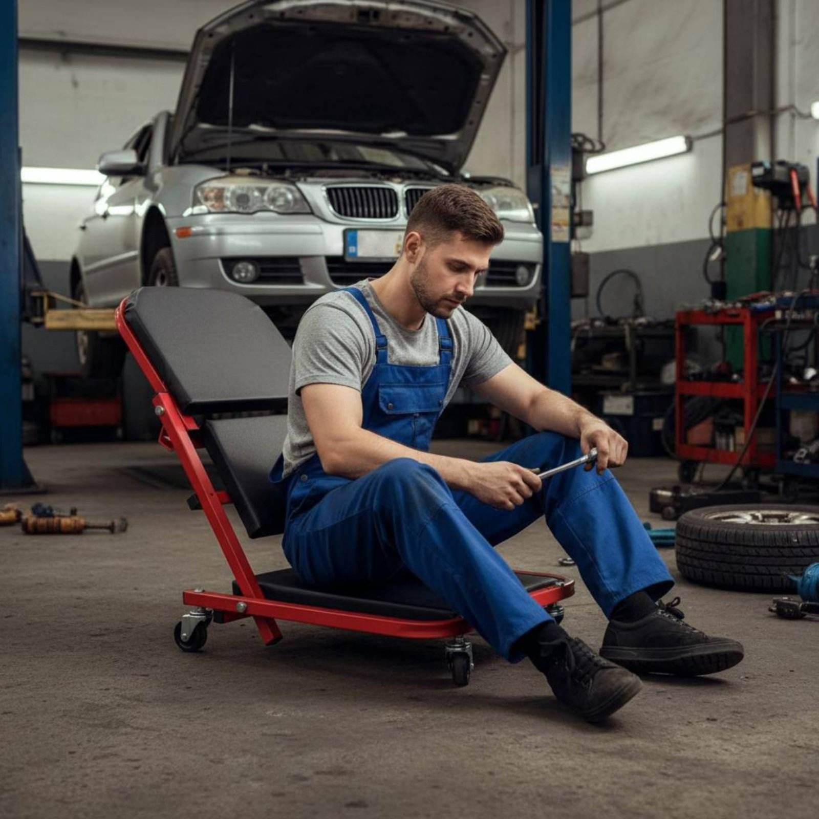 Folding Creeper Seat Foldable  - Heavy Equipment Mechanic 评论和价格