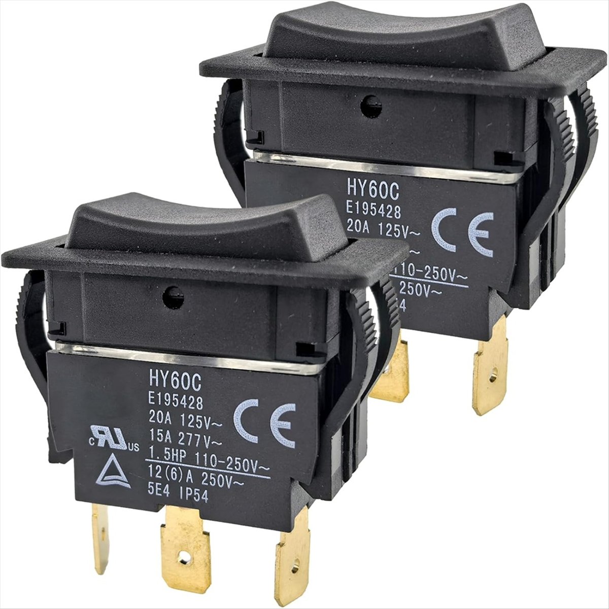 2 Pack HY60C 3-Pin Rocker Swit - Heavy Equipment Mechanic 评论和价格